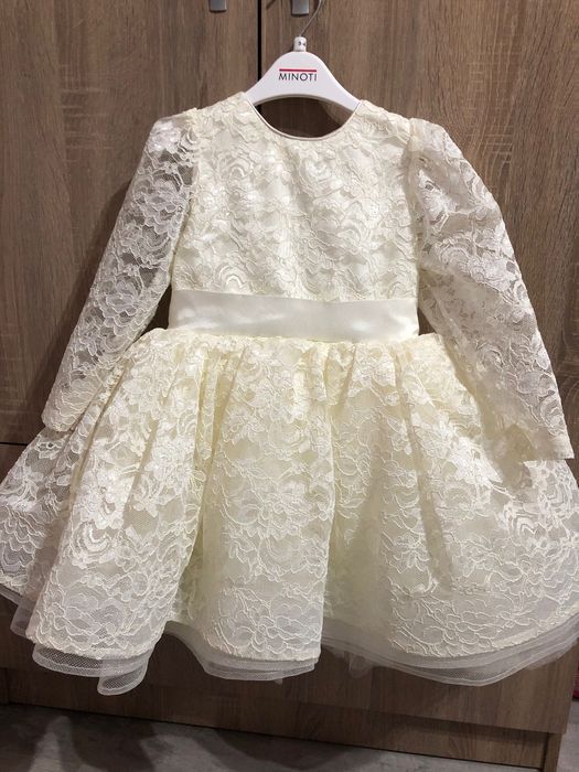 Детска дантелена официална рокля