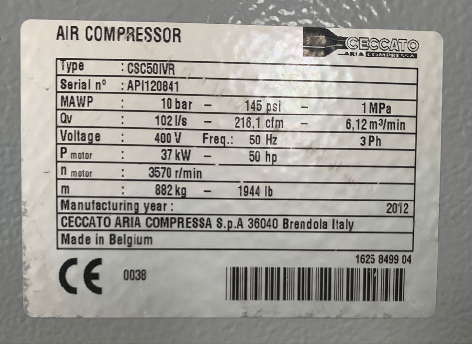 Compresor cu surub Ceccato 37 kw