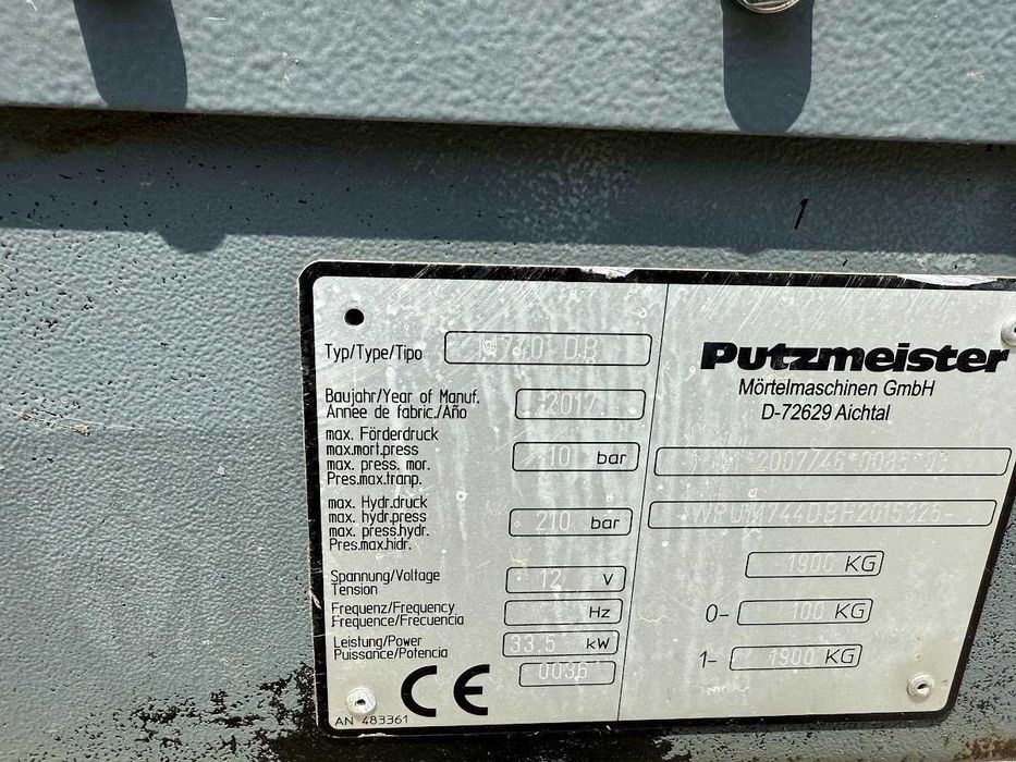 В перфектно състояние Машина за замазки Putzmeister M740 DHB