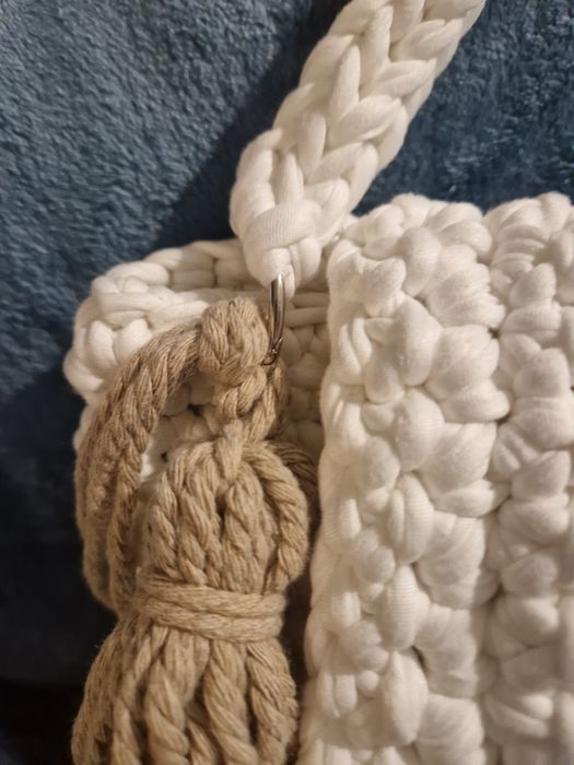 Geanta handmade, alba