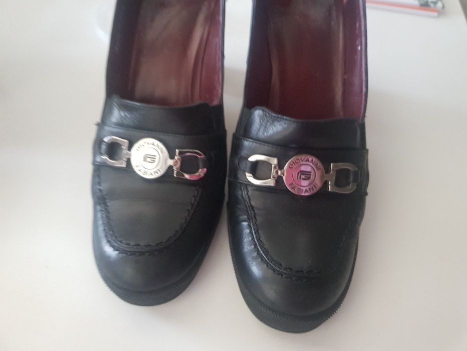 Туфли чёрные кожаные 37 р