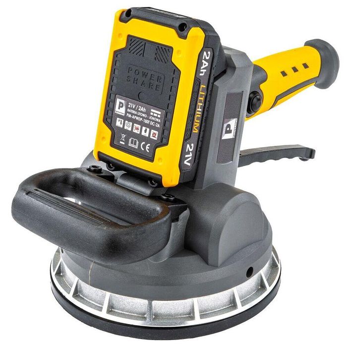 Ventuza vibranta pentru placi, cu acumulator 2Ah, 180mm, 120Kg,