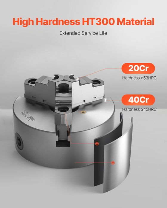 Universal Strung 3-Bacuri,160mm,Autocentrare,HT300