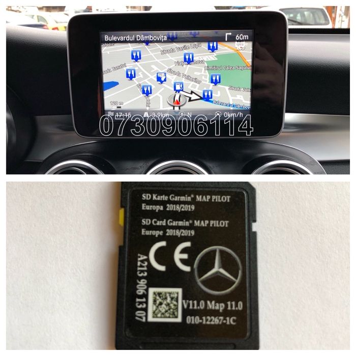 Card Harti Mercedes A B CLA CLS E GL GLE GLC M Garmin Romania 2022 v19