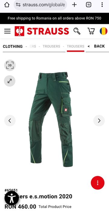 Pantaloni Engelbert strauss 48 de lucru nou