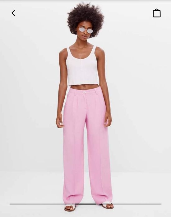 Нов розов панталон Bershka