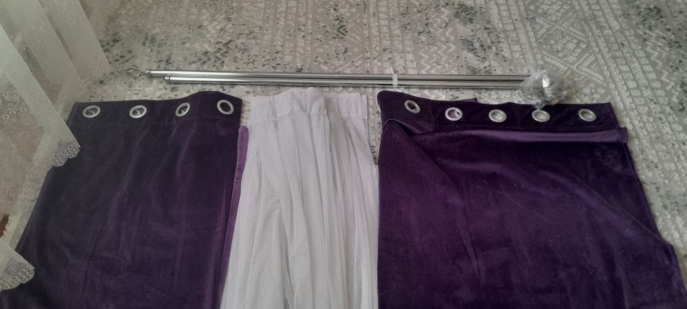 Продаю шторы,тюль и карниз