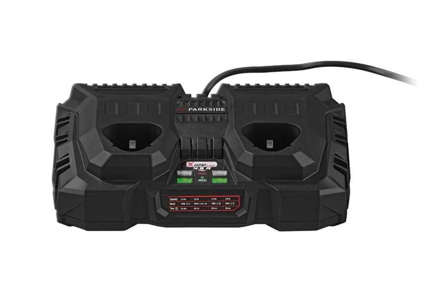 Parkside двойно бързо зарядно 12V 2x4.5A