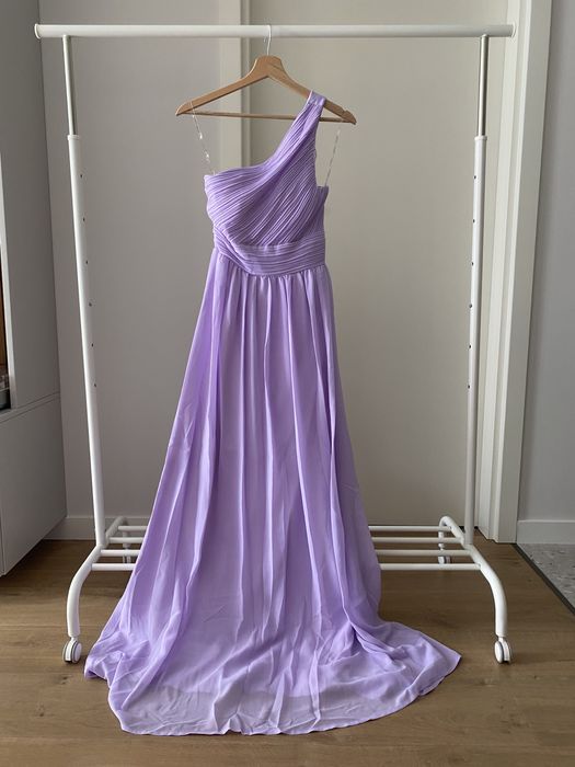 Дълга официална рокля в лавандулов цвят, М