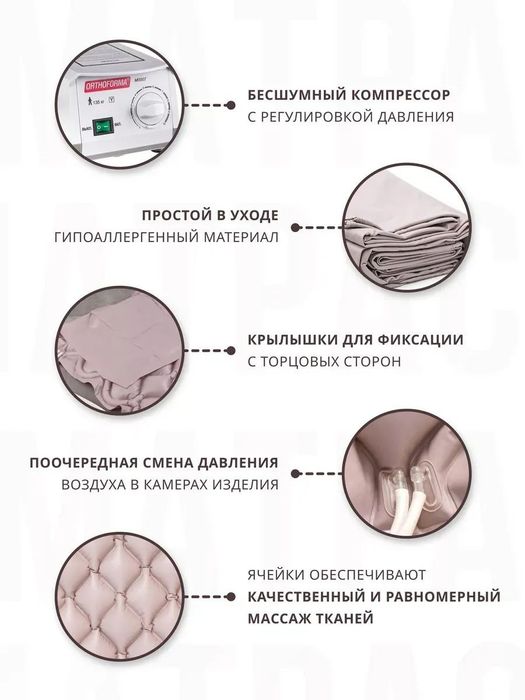 Противопролежневый матрас с компрессором , ортопедический