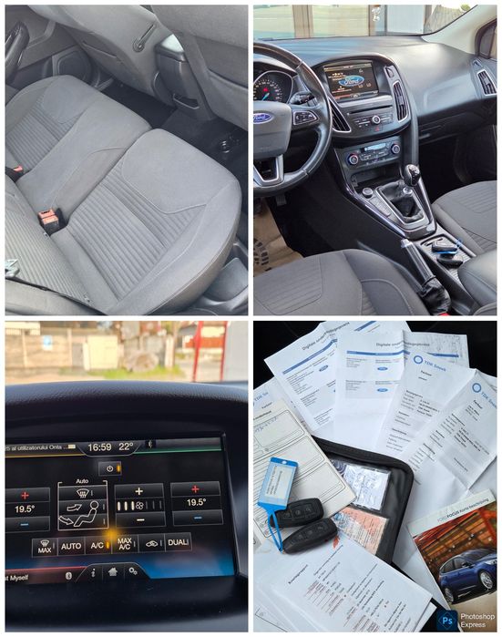 Ford Focus 1.5 TDCI, 120 cp Model TITANIUM, an 08/2016,euro 6, RATE/Avans 0 ! Rate de la 149€ ron/lună,  Garanție,  Revizie! Gata de drum !!!