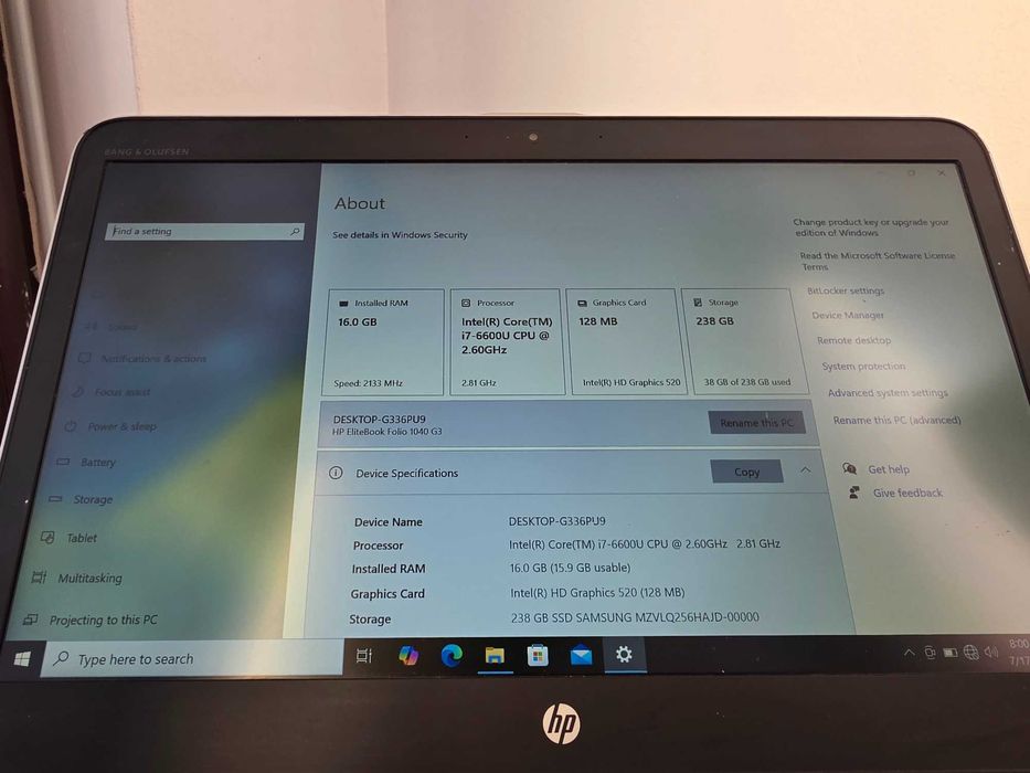 Laptop HP EliteBook 1040 G3