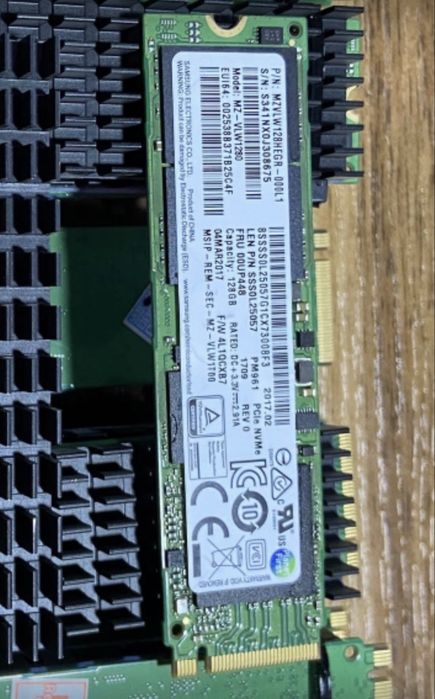 SSD M.2 NVMe 128GB Samsung - Быстрые, разного состяния, 27 штук