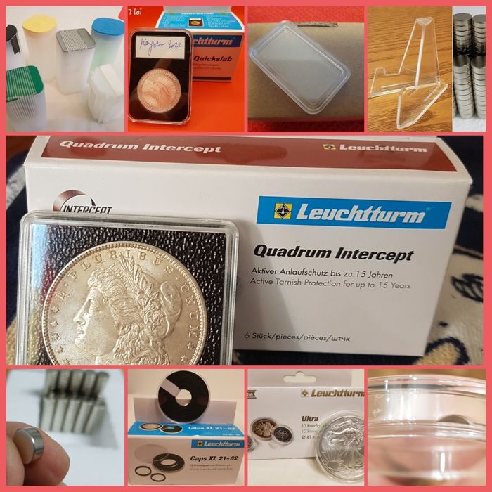 Accesorii numismatica capsule magneti suporturi tuburi