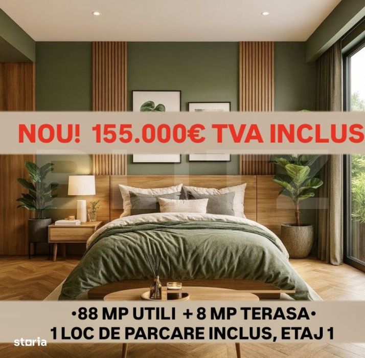 Apartament 3 camere, 88 mp, zona Plopi