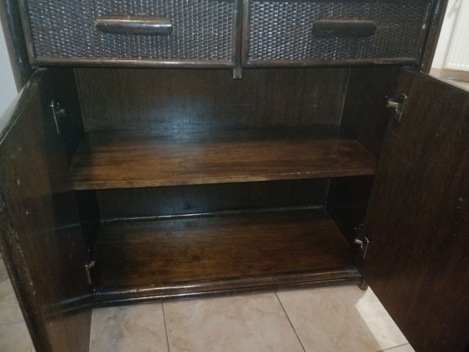 Dulap Comoda Vintange Retro Lemn si Bambus stare foarte bună