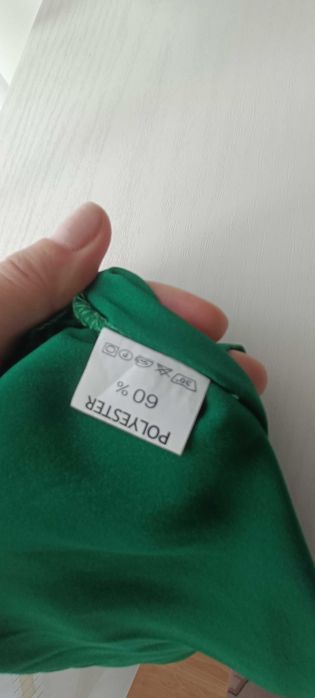 Rochie mătase  40%  S/M verde
