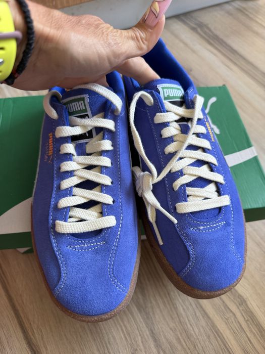 Оригинални ново сини кожени кецове Puma ! 41 н