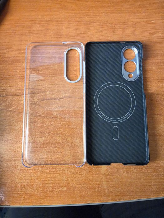 Samsung S25 Edge Husa Carbon + Husa transparenta