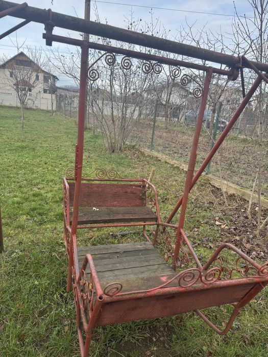 Leagan solid din teava , banca dubla