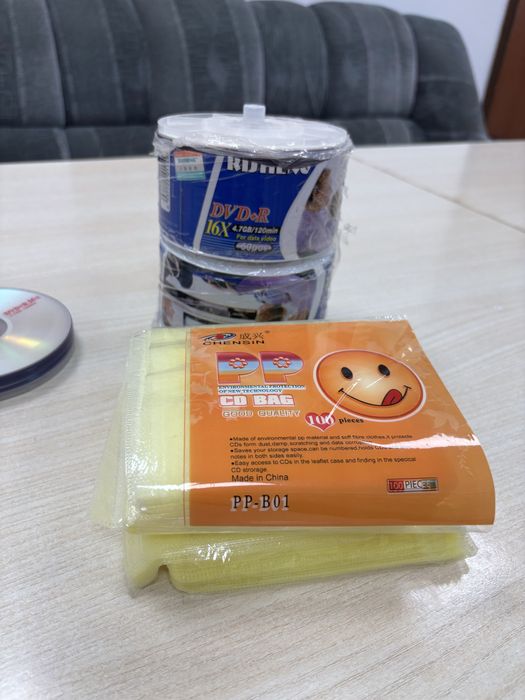 DVD-R диски 100 шт + конверты