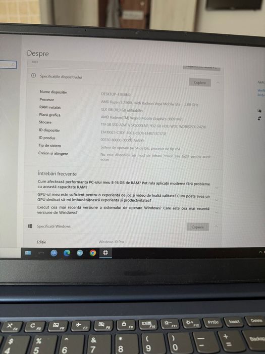 Laptop Lenovo IdeaPad 330S-15ARR - Ryzen 5, 12 GB RAM, HDD+SSD,