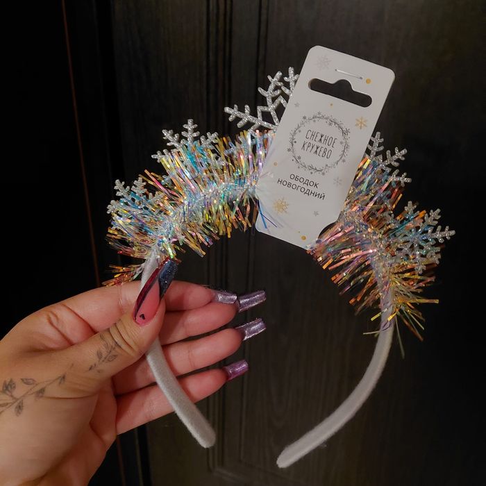 Продам новогодние платье + ободок