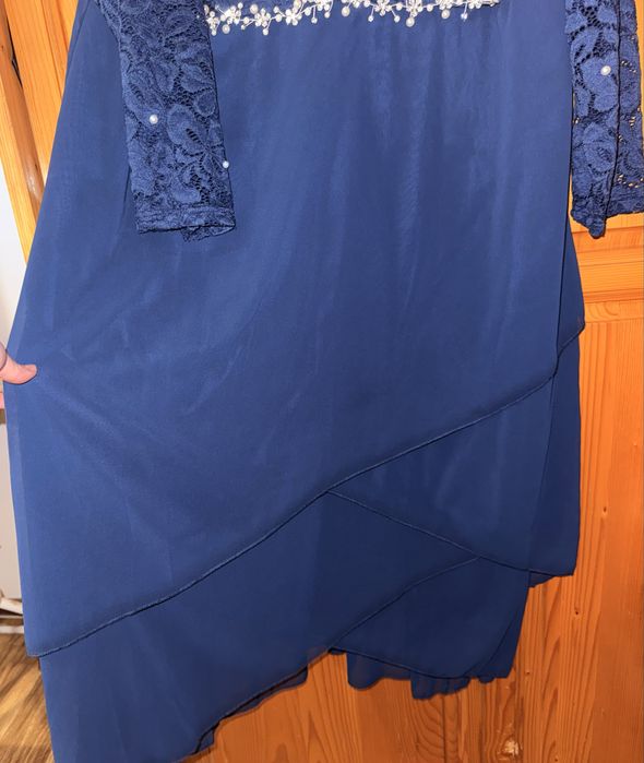 Rochie albastra cu perle, marimea 5XL