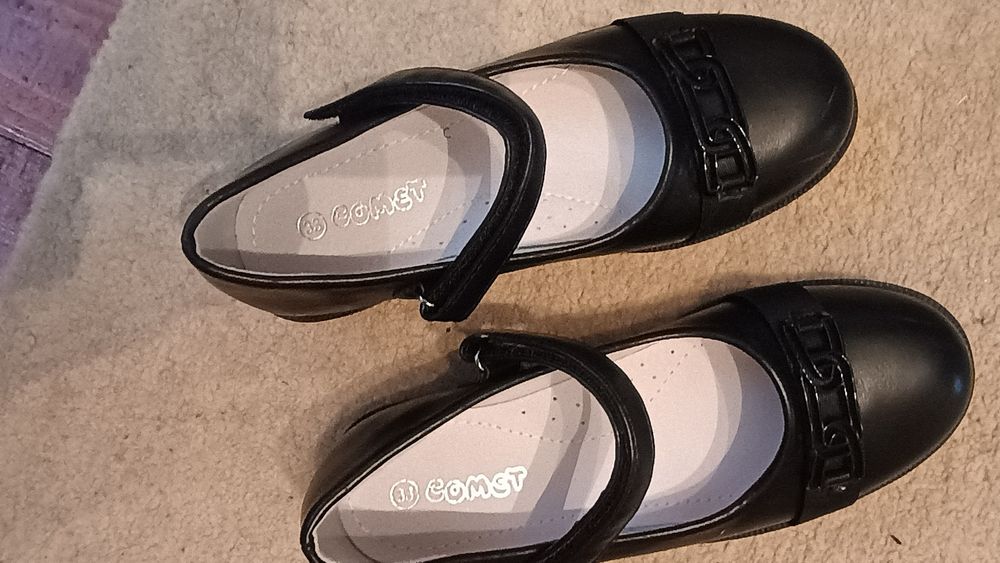 Детски официални черни обувки