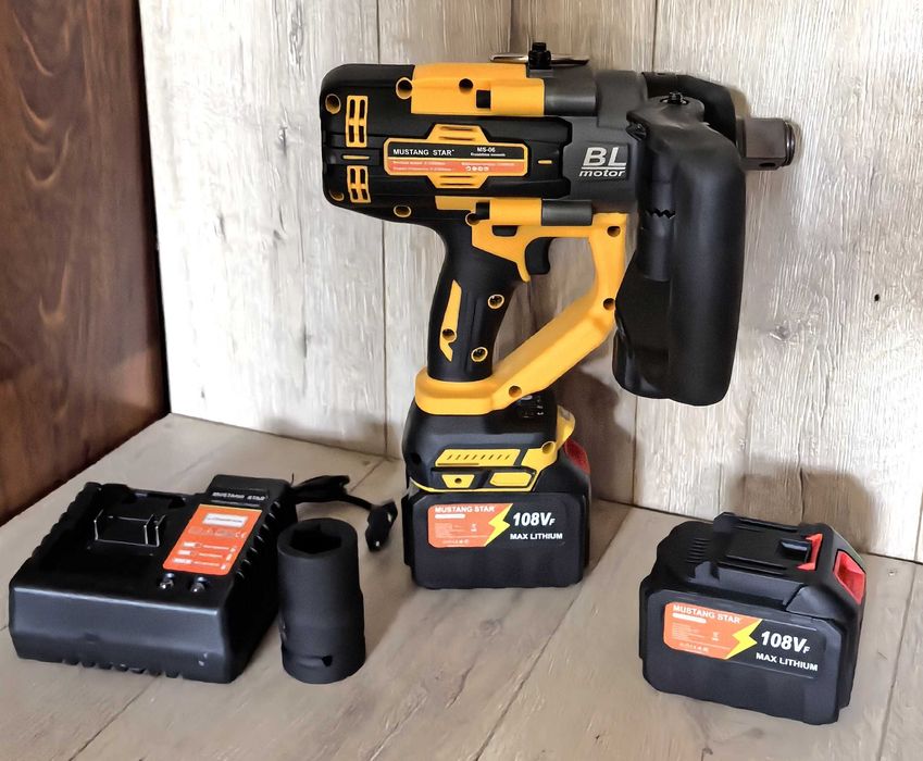 Pistol impact 3000Nm Brushless, 1”, 2 acumulatori, profesional