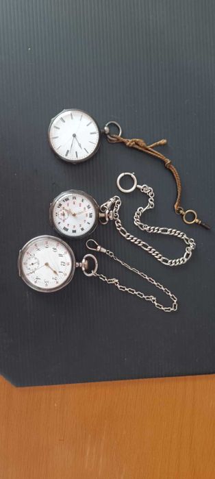 3 Ceasuri Argint De Buzunar