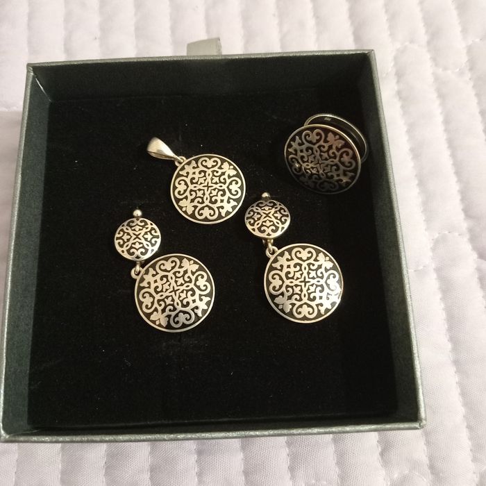 Серебряный набор, ручная работа