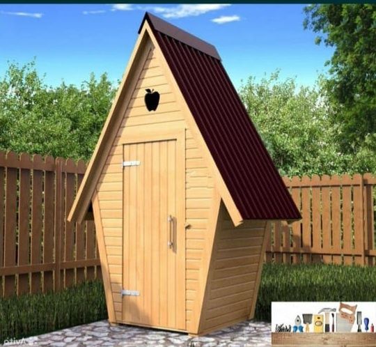 Уличный Деревянные туалет для дачи