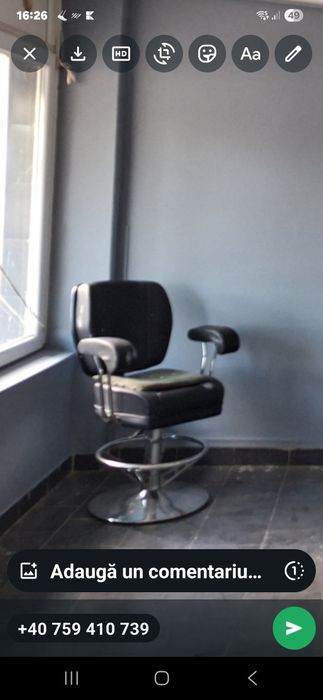 Scaun de lux  robust , pentru Casino/ Bar/ Frizerie/ Coafor