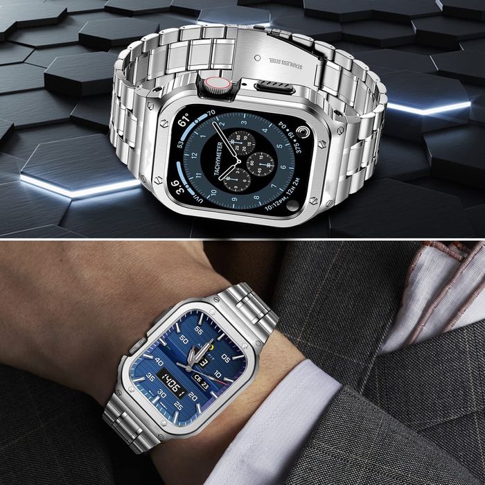 Стоманено калъфче с каишка за Apple Watch ULTRA/SE/9/8/7/6/5/4