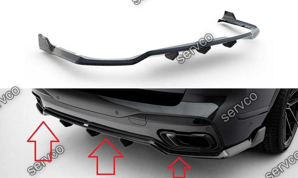 Prelungire bara spate Bmw X7 M-Pack G07 Facelift 2022 v3 Maxton Carbon