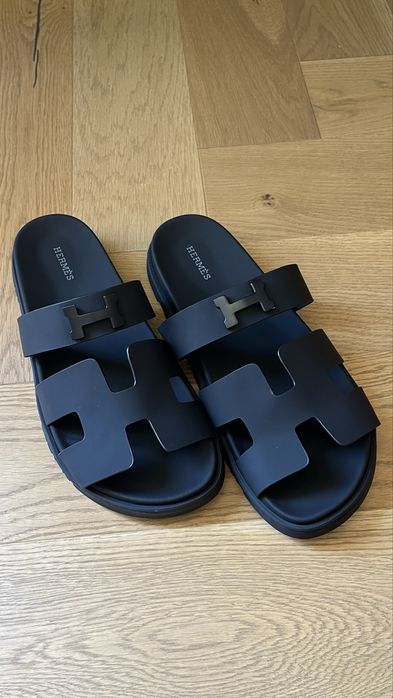 Hermes черни чехли