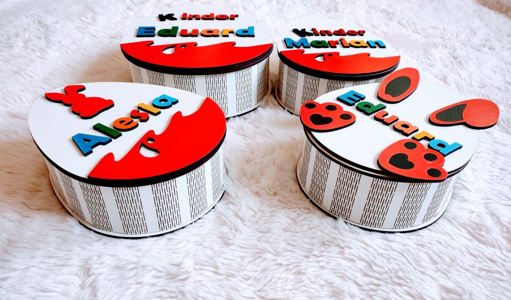 Cutii Kinder personalizate cu nume