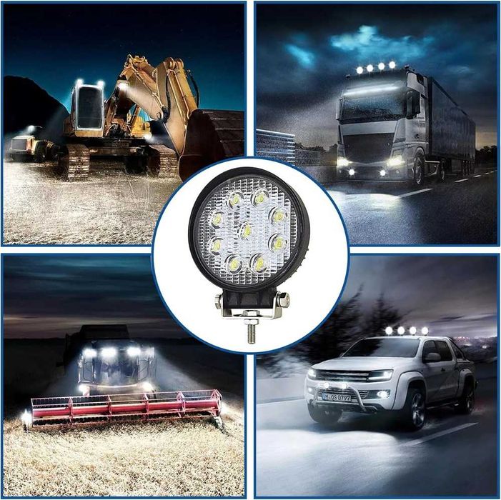 27W LED Диоден халоген с 9 диода - 12/24V