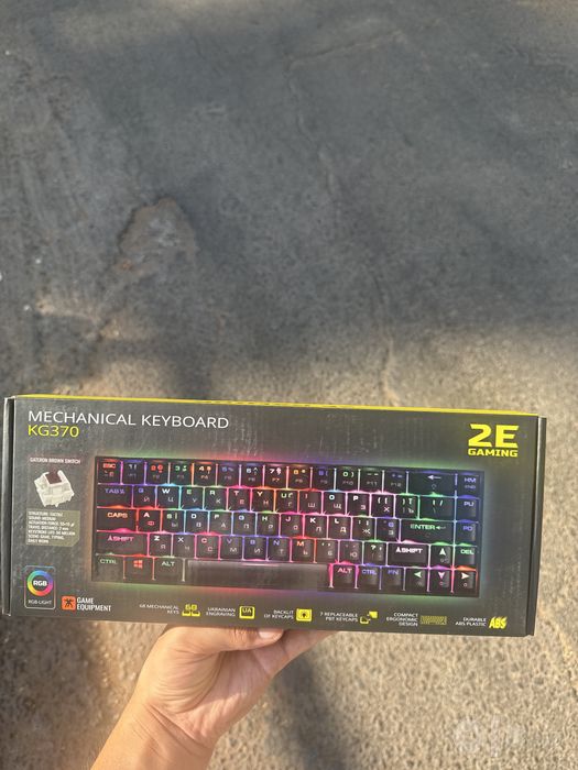 Механическая клавиатура 2E Gaming KG370 RGB (Gateron Brown)