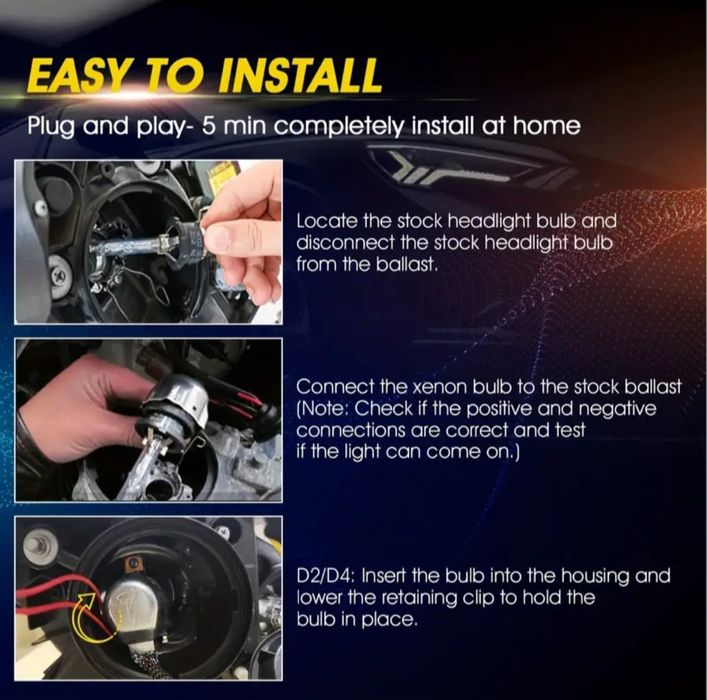 Becuri Xenon D4S D4R 6000LM set 2buc