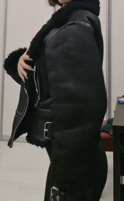 ZARA Дебело зимно яке в черно