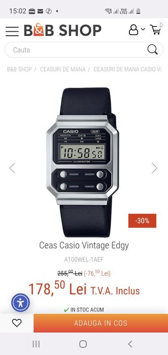 Ceas Casio Vintage, NOU cu garanție