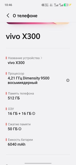 Vivo X300 16/512гб