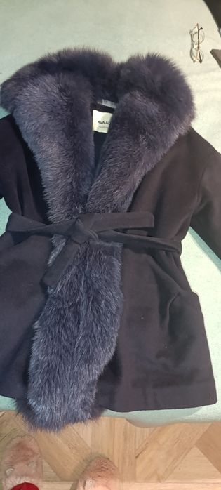 Дамско палто с естествена лисица М р-р