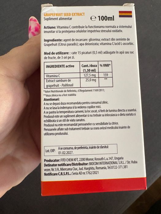 Extract de grapefruit