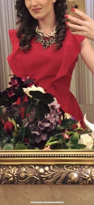 OFERTA!!! Rochie revelion Zara rosie + cadou lant Zara elegant