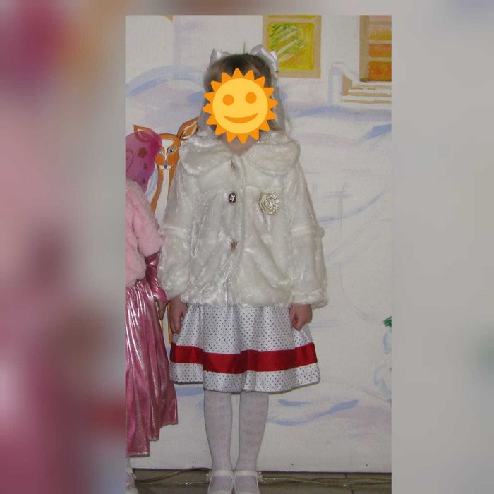 Белое болеро с коротким рукавом