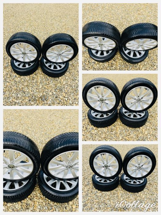 Vând Jante Originale Vw 5x112 cu cauciucuri noi 225/45/17 (94V)