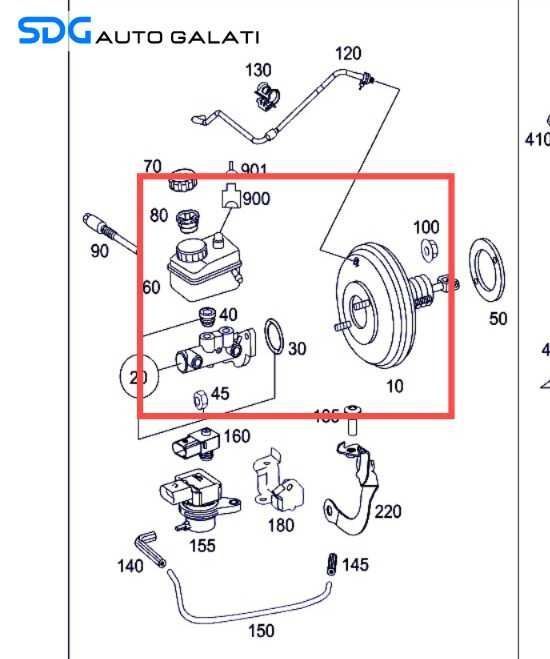 Tulumba Vacuum Vacum cu Pompa Servofrana Servo Frana Mercedes Clasa B Class W245 2.0 CDI 2005 - 2012 Cod A1694300230 A1694300202 [M3954]
